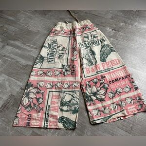 NWT Heirloom Flour Sack Cotton horse magnolia pockets size s/m